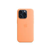 Apple silikonska maska za iPhone 15 Pro - kompatibilan s MagSafe - Orange Sorbet