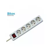 BITON ELECTRONICS Prenosna prikljucnica 5 / 5 met prekidac PP/J 3X1.5mm (ET10124)