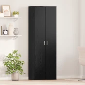 Visoka komoda Crni hrast 60 x 35 x 180 cm Konstruirano drvo