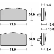 SBS ZAVORNE OBLOGE KH22 STREET STANDARD, KERAMIČNE, ČRNE, USTREZA ZA: BMW R75, R90, R100, SPREDNJE
