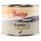 Ekonomično pakiranje Purizon Organic 24 x 200 g - Piletina i guščetina s bundevom