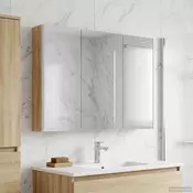 vidaXL Kopalniška ogledalna omara Sonoma hrast 103,5 x 15,5 x 70 cm