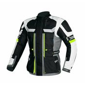 MAXX NF 2206 Tekstilna jakna dolga črna sivo zelena reflex XXXL