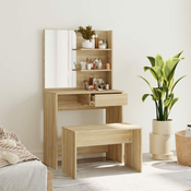 Set toaletni stolic boja hrasta hrasta 74,5x40x141 cm