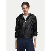 Calvin Klein Jeans Jakna iz umetnega usnja LV047G516G Črna Regular Fit