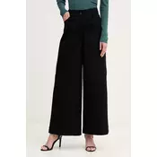 Sisley wide leg hlace za žene od pamuka s elastanom