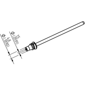Ersa Ersa 0742ED1548H/SB Odspajkalna konica Koničast Dolžina konice 79.25 mm Vsebina, količina, vsebina količinskih enot na prodajno