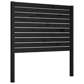 Vidaxl Posteljno vzglavje črno 81x4x100 cm trdna borovina