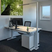 DOTLUX LED senzorska talna svetilka STYLEbutler, bela 80 W 4.000 K - Študija/pisarna - Sodobni - Aluminij