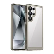 HURTEL Silikonski etui z gelovim okvirjem za Samsung Galaxy S25 Ultra Outer Space Case – prosojno črn