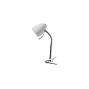 Aigostar -  Stona lampa sa stezaljkom 1xE27/11W/230V bela/hrom