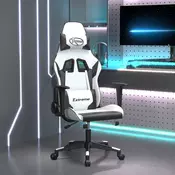 Vidaxl vidaXL igralni stol, črno-bel, umetno usnje