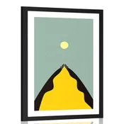 Plakat s paspartujem abstrakten vrh hriba - 30x45 no frame