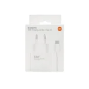 XIAOMI hišni polnilec MDY-16-EF USB A 33W s kablom Type C 3A - bel (EuBlister)
