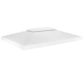 Vidaxl Streha za paviljon 2-delna 310 g/m2 4x3 m bela