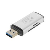 LINQ Bralnik kartic USB 3.0, adapter za pomnilniško kartico SD/Micro-SD, LinQ - siv, (21262102)