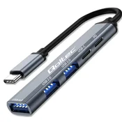 Qoltec USB-C hub 3.1 5-v-1 | USB-C PD | USB-C | 2× USB 2.0 | USB 3.0