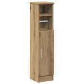 Vidaxl Kopalniška omarica z držalom za rolete Artisan hrast 20,5x22x90 cm