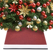vidaXL Podloga za božićno drvce crveno-bijela 48 x 48 x 25 cm