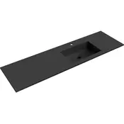 Mexen Otis vgrajni umivalnik desni 161 x 46,5 cm, črna mat - 25181671P