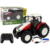 shumee Kmetijski traktor 1:24 na daljinsko upravljanje, pilot na daljinsko upravljanje, bel in rdeč