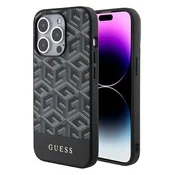 shumee Ovitek za iPhone 15 Pro Max Guess Hardcase GCube Stripes MagSafe črn