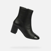 Black Womens Ankle Boots Geox Virnilisa 65 - Ladies