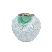Homestar Keramična vaza TITAN STONE H18cm zelena bela tekstura