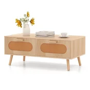 COSTWAY Lesena mizica za kavo v boho slogu, (5000060584)