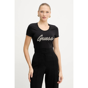 Guess Majica W5YI16 J1314 Črna Regular Fit