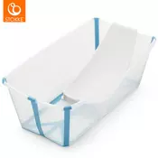 Stokke kad with newborn support Flexi bath transparent blue