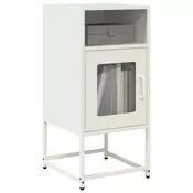 Vidaxl vidaXL Nočna omarica bela 36x39x78 cm hladno valjano jeklo