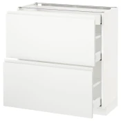 METOD / MAXIMERA Pod.ormaric i 2fronta/3fioke, bela/Voxtorp matirano bela, 80x37 cm