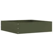 Vidaxl Robovi trave Olivno zelena 50 x 50 x 13 cm Jeklo