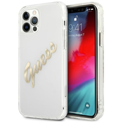 Guess GUHCP12LKTRSVGO iPhone 12 Pro Max 6,7 Transparent hardcase Vintage Script Gold (GUHCP12LKTRSVGO)