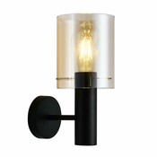 ITALUX WL-5581-1A-BK+AMB - Zidna lampa SARDO 1xE27/40W/230V crna/zlatna