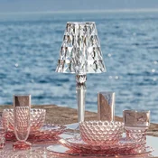 Kartell Big Battery - Namizna svetilka IP54, prozorna - Dizajn - prozorno - Plastika