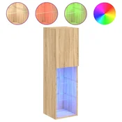 Vidaxl TV omarica z LED lučmi sonoma hrast 30,5x30x102 cm