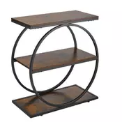 VEVOR Končna miza 3-nadstropna ozka stranska miza 60x30x65 cm rjava