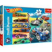 Trefl Slagalica Hot wheels, 24 dela