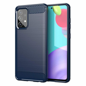 MG Carbon Case Flexible silikonski ovitek za Samsung Galaxy A52 5G/4G, modro