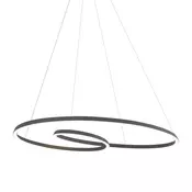 Skandinavska viseča svetilka črna 110 cm vklj. LED s 3-stopenjskim zatemnjevanjem - Circuit