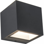 LUTEC Zunanja LED-stenna svetilka GEMINI, temno siva, 9 x 9 cm, IP54, svetloba - Sodobni - Aluminij