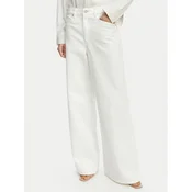 BOSS Jeans hlače C Slouchy MR 2.0 50558723 Bela Relaxed Fit