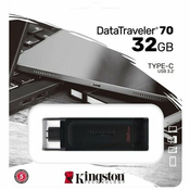 Kingston pendrive 32GB USB-C DT70: crni