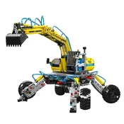 slomart LEAN TOYS Klocki Konstrukcyjne Zemeljska Bager - Premikajoč Se, 1392 el.