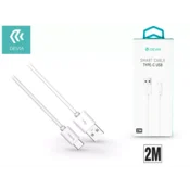 DEVIA USB – USB Type-C kabel za prijenos podataka i punjenje s 2-metarskim kabelom – SMART USB Type-C 2.0 kabel – bijeli ST312038