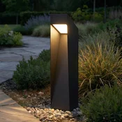 Lucande LED-svetilka za podnožje Louran, 55 cm, črna, svetloba navzgor/navzdol - Sodobni - črna, bela - Aluminij