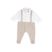 Chicco Pajac/bodi temno bež/bela