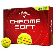 Golf žogice Callaway Chrome Soft 26 Yellow Triple Track 360